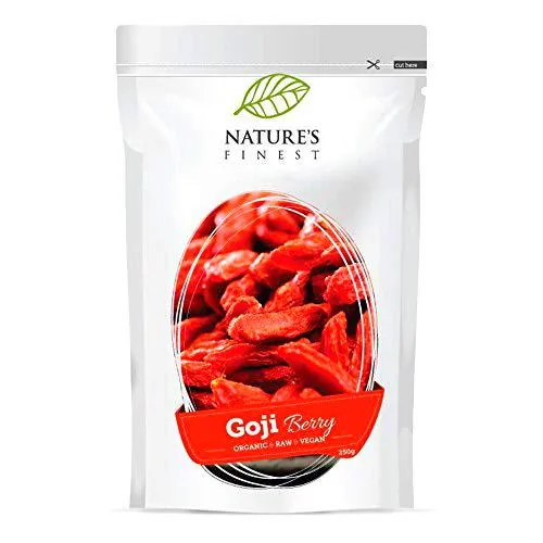 Nature'e Finest Bayas de Goji Bio 250g | Superalimento orgánicos puro | Paleo de Nature's Finest by Nutrisslim