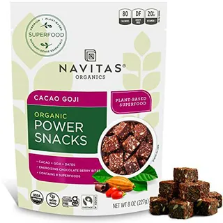 Navitas Naturals Organic Cacao Goji Superfood Power Snack, 8-Ounce