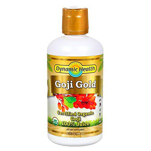 Pack de 1 x dinámico salud orgánico certificado oro de bayas de Goji zumo, 32 fl oz