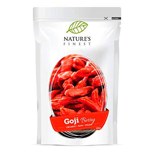 Nature'e Finest Bayas de Goji Bio 250g | Superalimento orgánicos puro | Paleo